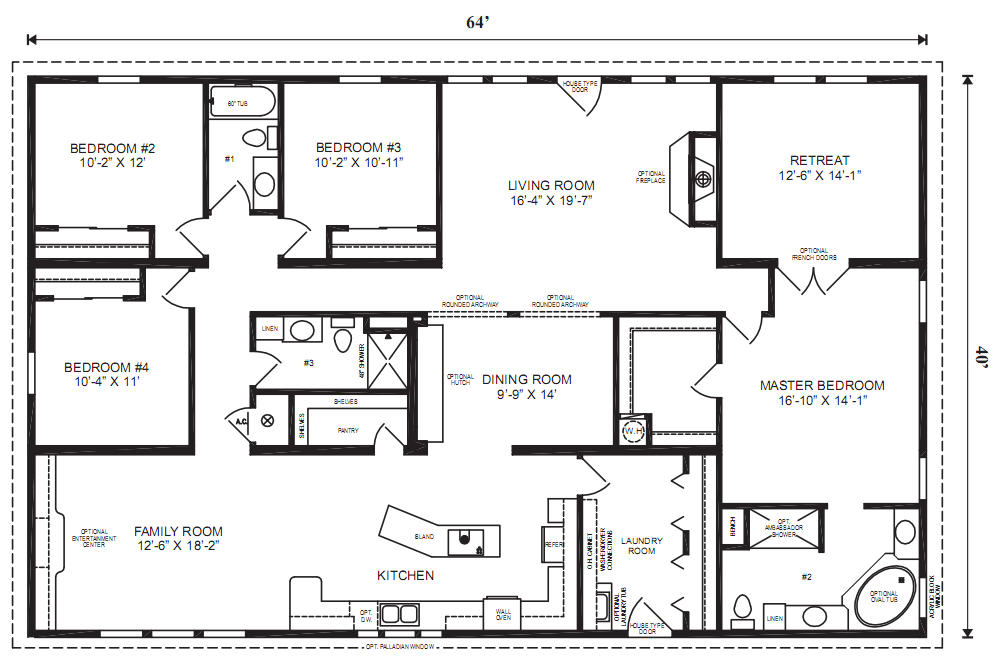 3 Simple Tips to Make 16x80 Mobile Home Floor Plans - Bee ...
